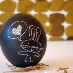 A Sydney artist turns easter eggs into portable chalkboards